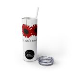 Skinny Tumbler White Daisies