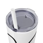 Skinny Tumbler White Abstract