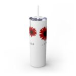 Skinny Tumbler White Daisies