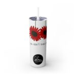 Skinny Tumbler White Daisies