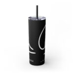 Skinny Tumbler White Abstract