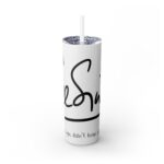 Skinny Tumbler White Abstract