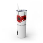 Skinny Tumbler White Daisies