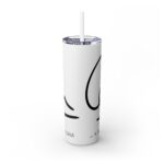 Skinny Tumbler White Abstract