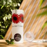 Skinny Tumbler White Daisies