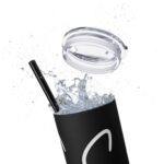 Skinny Tumbler White Abstract