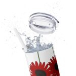 Skinny Tumbler White Daisies