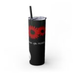 Skinny Tumbler Black Daisies