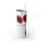 Skinny Tumbler White Daisies