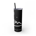 Skinny Tumbler White Abstract