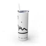 Skinny Tumbler White Abstract