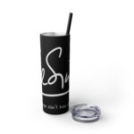 Skinny Tumbler White Abstract